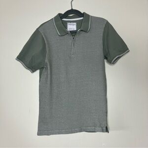 Denim & Flower boys sage green cotton polo shirt 9/10